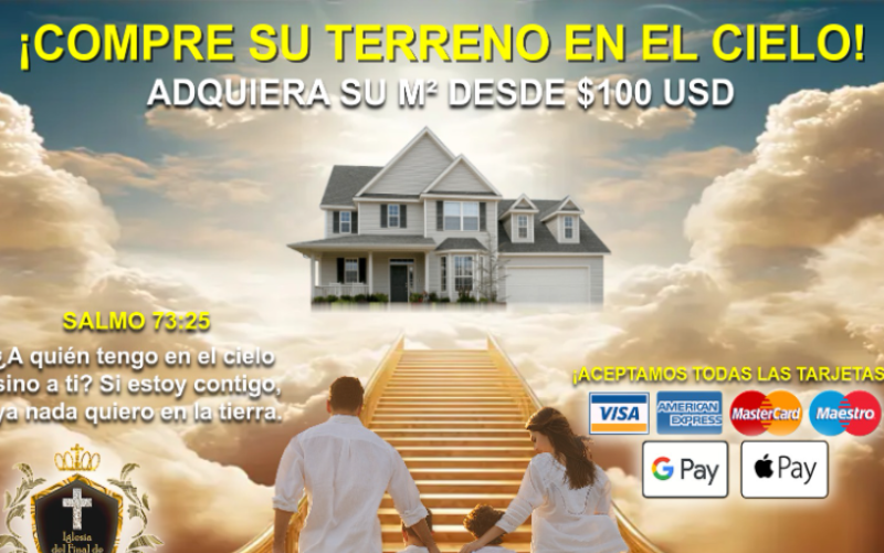 IGLESIA SE HACE VIRAL POR VENDER "TERRENOS EN EL CIELO"